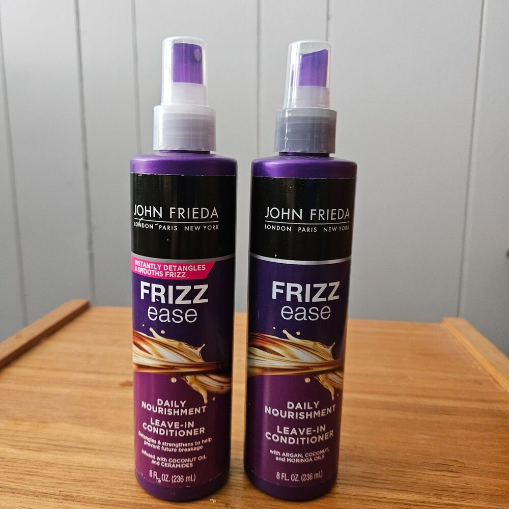 John Frieda Frizz Ease Daily Nourishment Leave-In Conditioner 2 Bottles 8oz Each